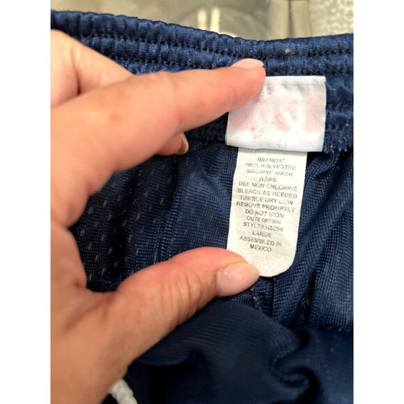 Navy Blue A4 Mens Large Mesh Athletic Shorts With Embroidered Eagle Logo - Picture 4 of 7